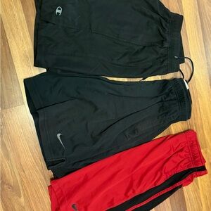 Nike Men's Athletic Shorts Black and Red